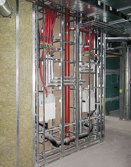 Der Trockenbauer kann direkt an den Rahmen des Installationselements anschließen - klare Schnittstelle zwischen Installateur und Trockenbauer.